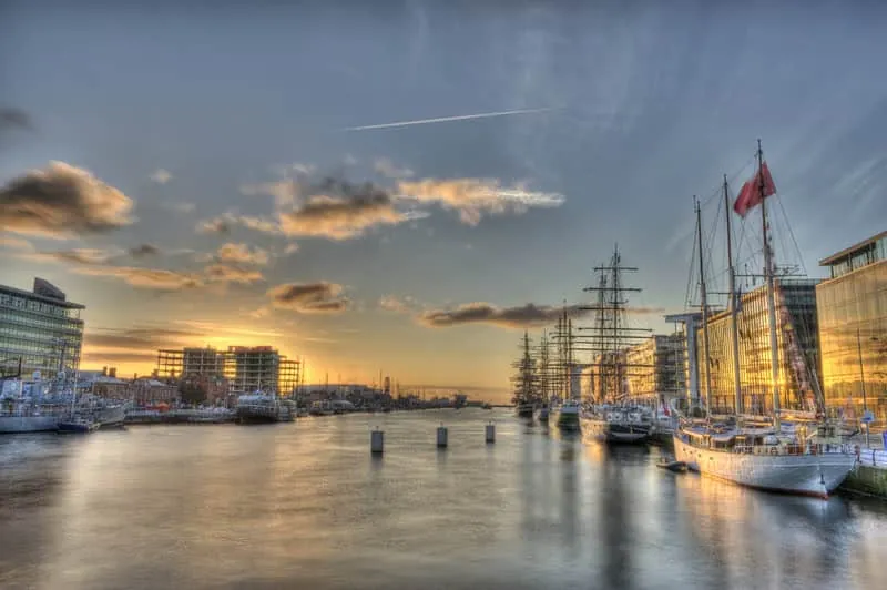 Hafen von Dublin, Irland